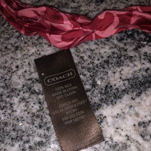 Pink coach scarf